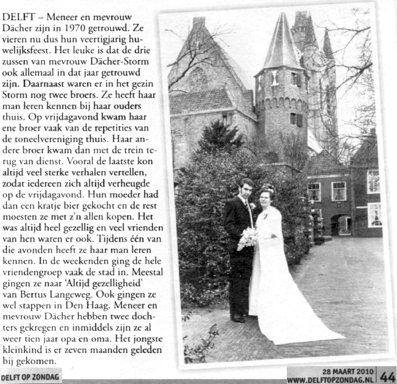 Een krantenknipsel Arno & Mary